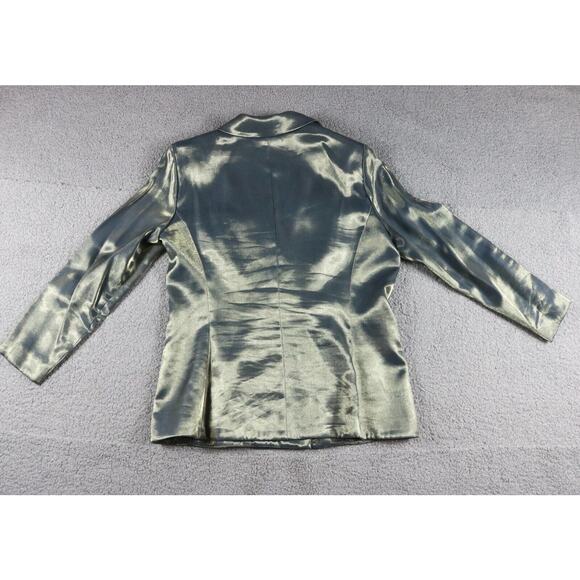 Cachet Jacket Womens 14P Metallic Jeweled Tuxedo Blazer Vintage USA - Picture 3 of 9